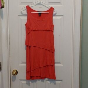Design History salmon layered Dress SZ PM  NWOT